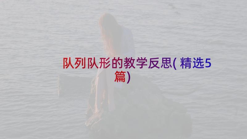 队列队形的教学反思(精选5篇)