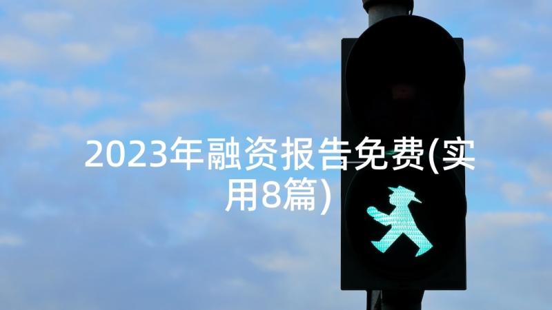 2023年融资报告免费(实用8篇)