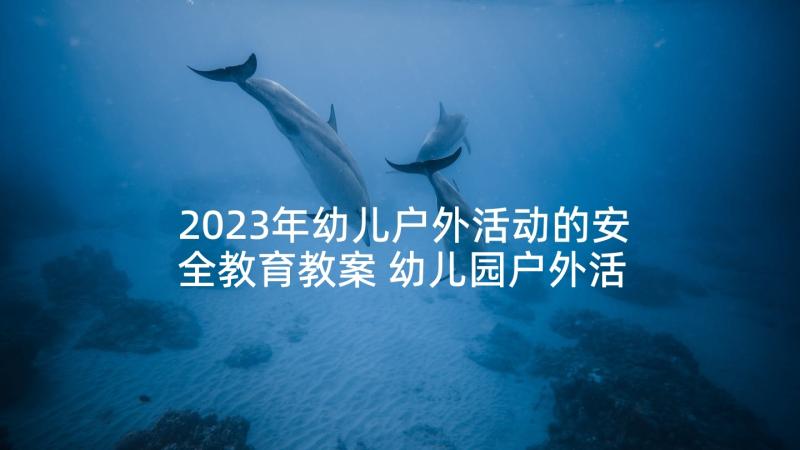 2023年幼儿户外活动的安全教育教案 幼儿园户外活动安全教案(实用7篇)