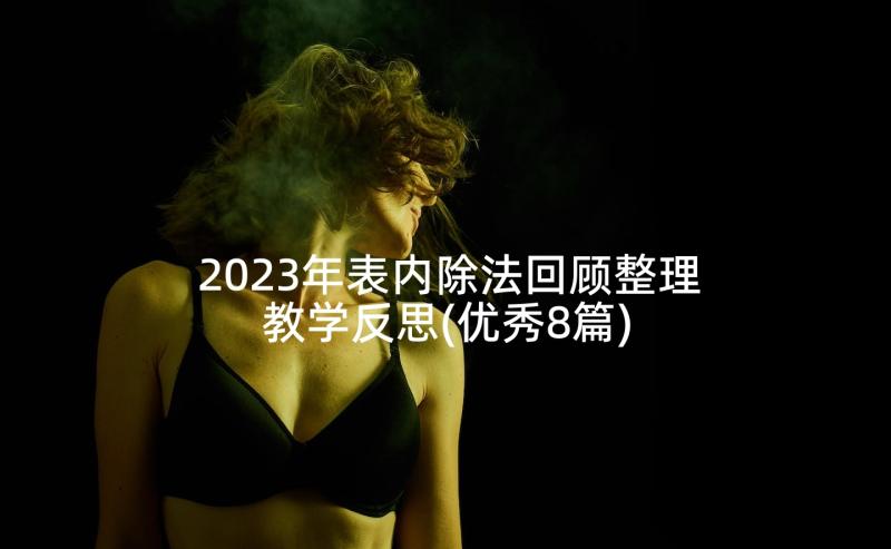 2023年表内除法回顾整理教学反思(优秀8篇)