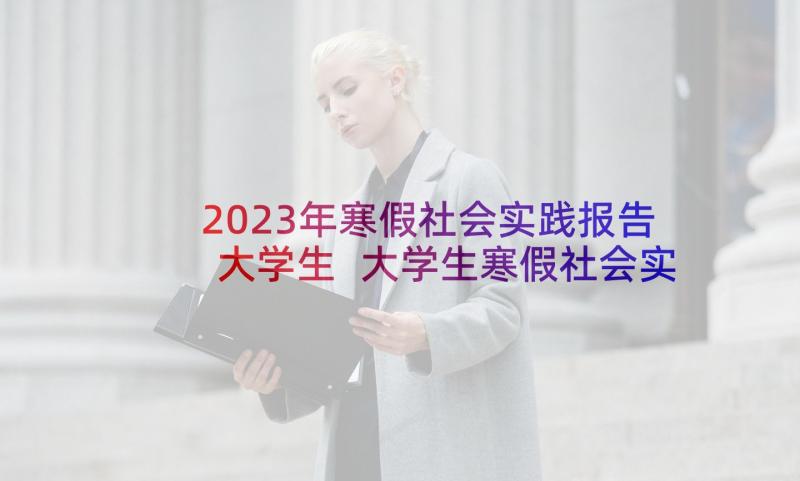 2023年寒假社会实践报告大学生 大学生寒假社会实践报告(实用6篇)