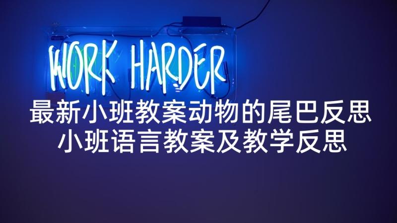 最新小班教案动物的尾巴反思 小班语言教案及教学反思大尾巴和小尾巴(精选5篇)