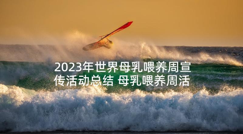 2023年世界母乳喂养周宣传活动总结 母乳喂养周活动总结(模板5篇)