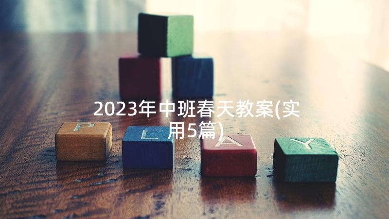 2023年中班春天教案(实用5篇)