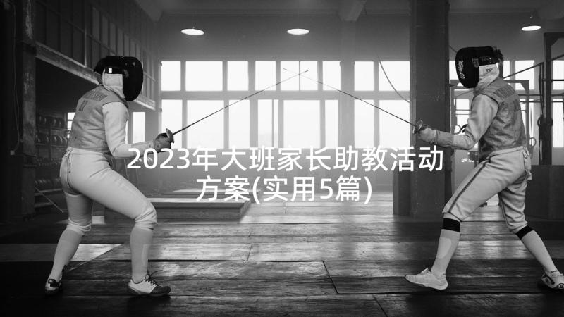 2023年大班家长助教活动方案(实用5篇)