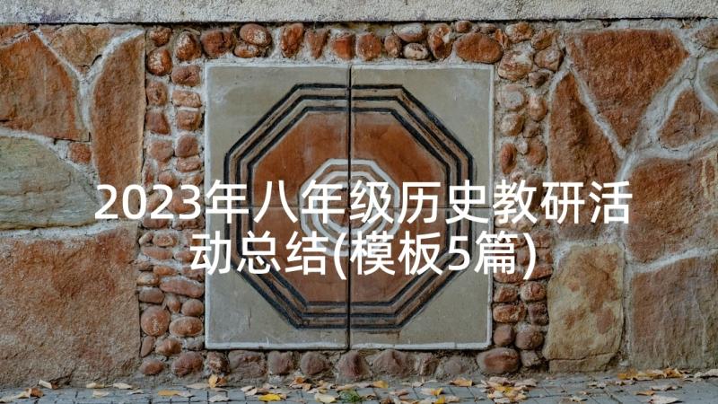 2023年八年级历史教研活动总结(模板5篇)