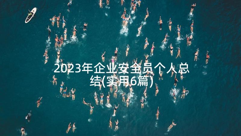 2023年企业安全员个人总结(实用6篇)