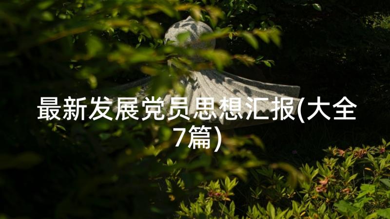 最新发展党员思想汇报(大全7篇)