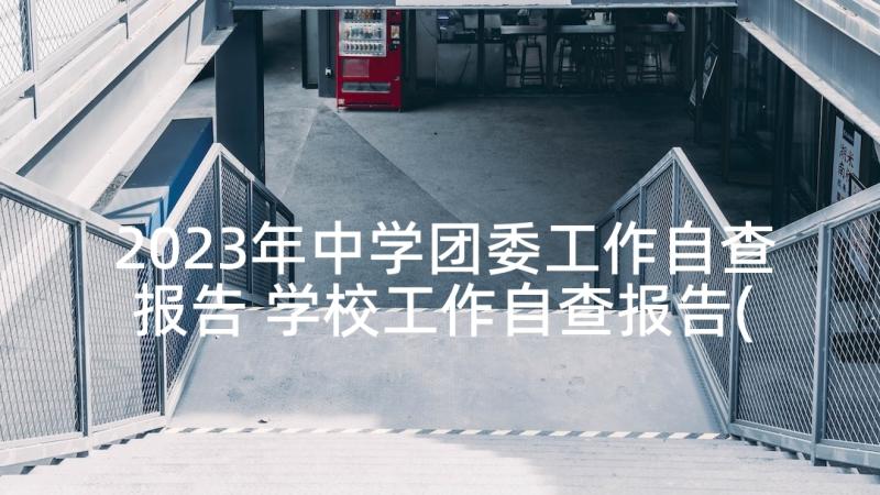 2023年中学团委工作自查报告 学校工作自查报告(精选6篇)