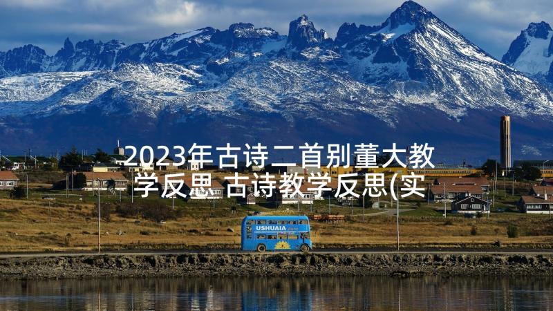 2023年古诗二首别董大教学反思 古诗教学反思(实用7篇)