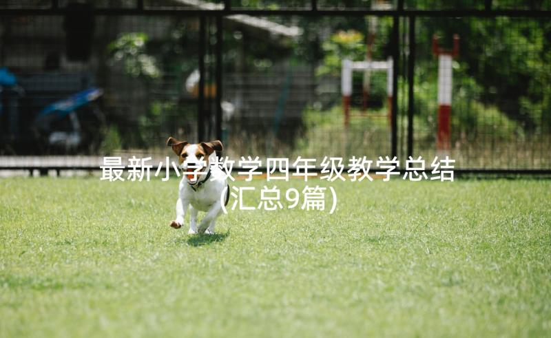 最新小学数学四年级教学总结(汇总9篇)