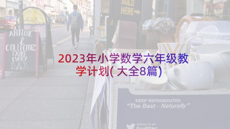 2023年小学数学六年级教学计划(大全8篇)