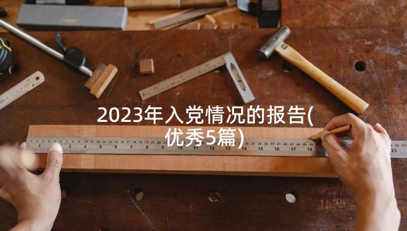 2023年入党情况的报告(优秀5篇)