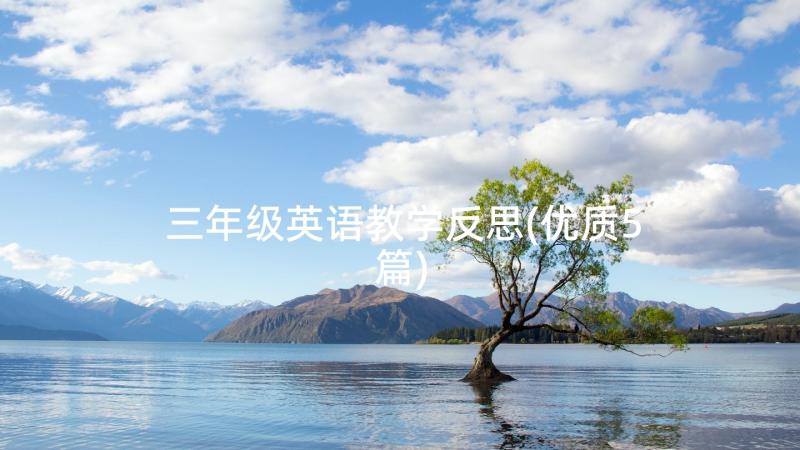 三年级英语教学反思(优质5篇)