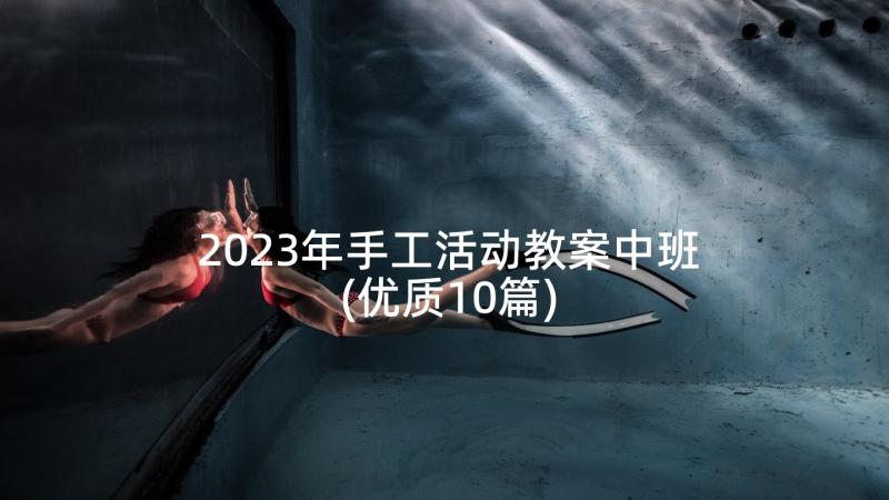 2023年手工活动教案中班(优质10篇)