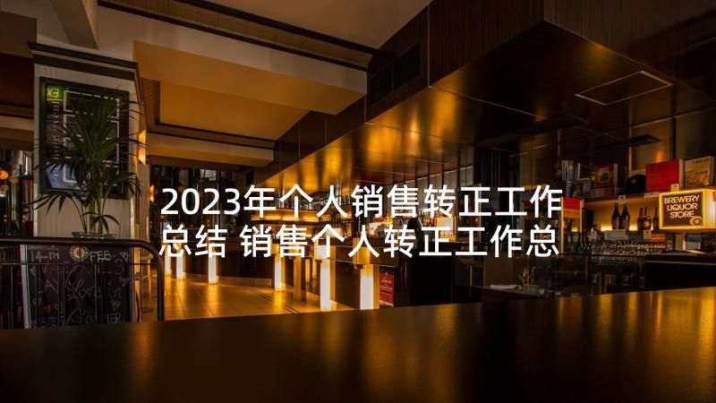 2023年个人销售转正工作总结 销售个人转正工作总结(通用9篇)