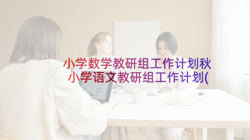 小学数学教研组工作计划秋 小学语文教研组工作计划(大全10篇)