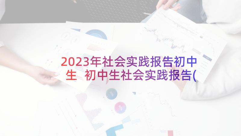 2023年社会实践报告初中生 初中生社会实践报告(精选6篇)