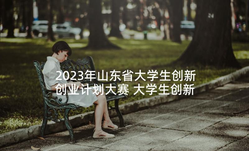 2023年山东省大学生创新创业计划大赛 大学生创新创业计划书(实用7篇)