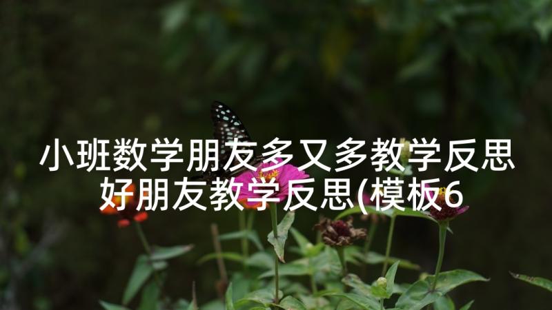 小班数学朋友多又多教学反思 好朋友教学反思(模板6篇)