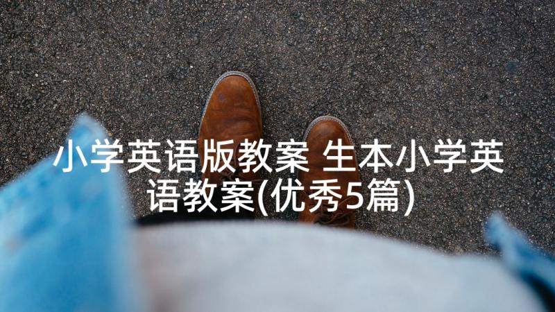 小学英语版教案 生本小学英语教案(优秀5篇)