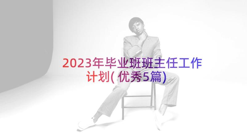 2023年毕业班班主任工作计划(优秀5篇)