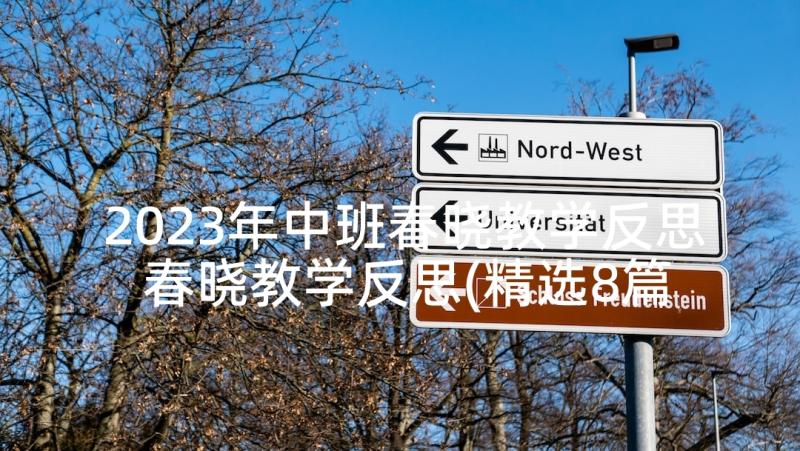 2023年中班春晓教学反思 春晓教学反思(精选8篇)