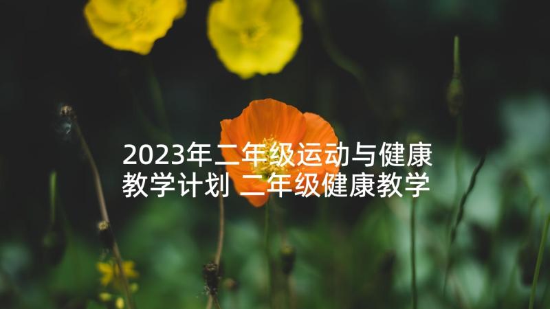 2023年二年级运动与健康教学计划 二年级健康教学计划(大全5篇)