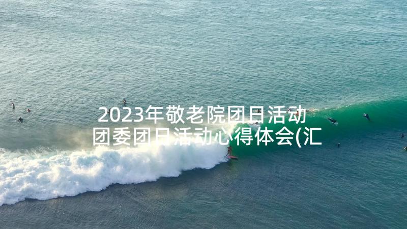 2023年敬老院团日活动 团委团日活动心得体会(汇总6篇)