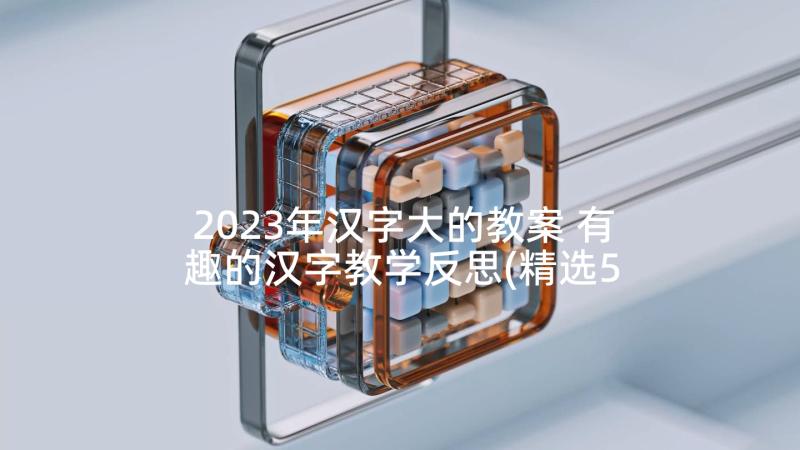 2023年汉字大的教案 有趣的汉字教学反思(精选5篇)