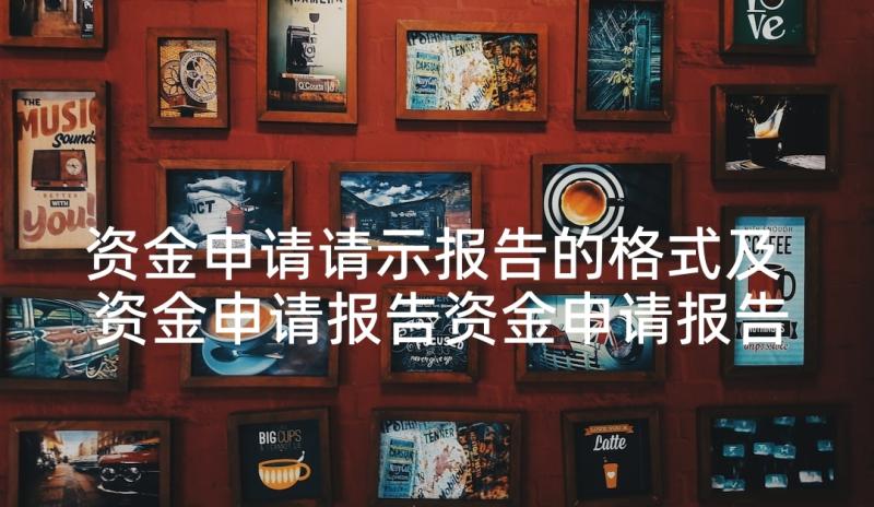 资金申请请示报告的格式及 资金申请报告资金申请报告(优质8篇)