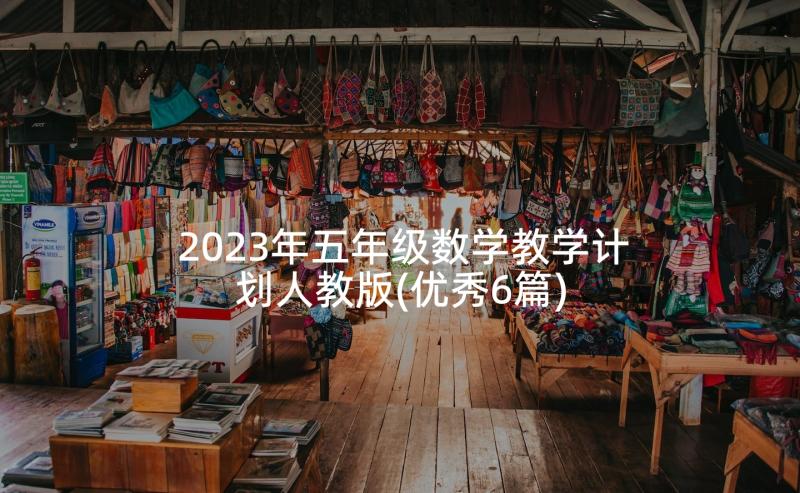 2023年五年级数学教学计划人教版(优秀6篇)