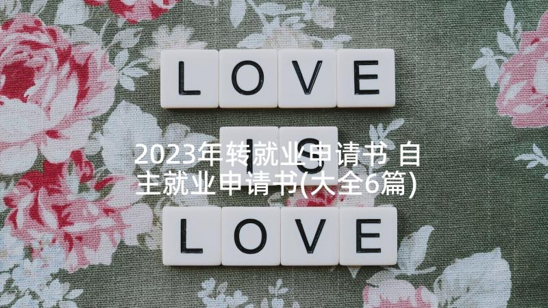 2023年转就业申请书 自主就业申请书(大全6篇)