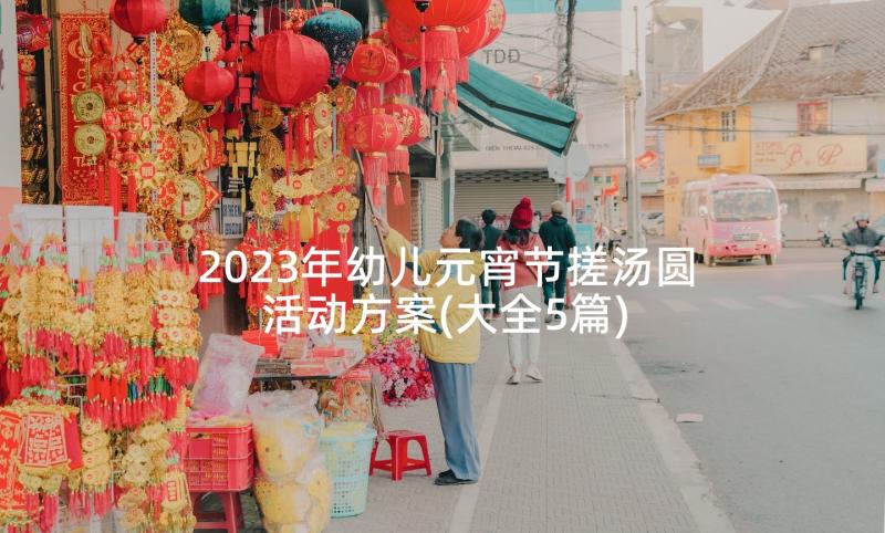 2023年幼儿元宵节搓汤圆活动方案(大全5篇)