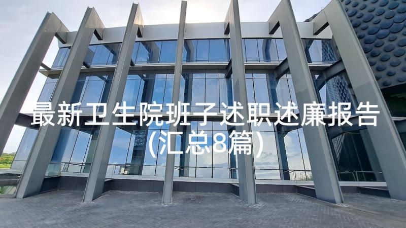 最新卫生院班子述职述廉报告(汇总8篇)