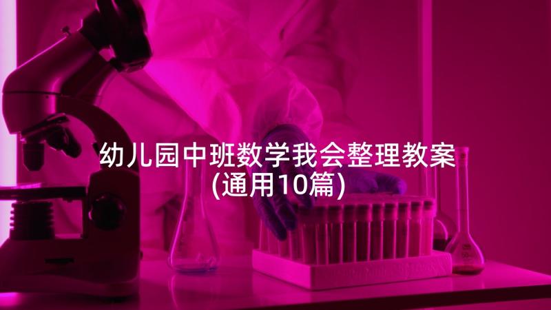 幼儿园中班数学我会整理教案(通用10篇)