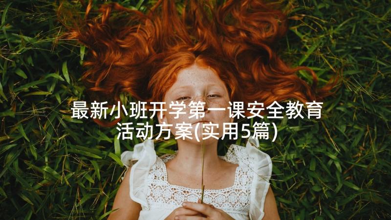 最新小班开学第一课安全教育活动方案(实用5篇)