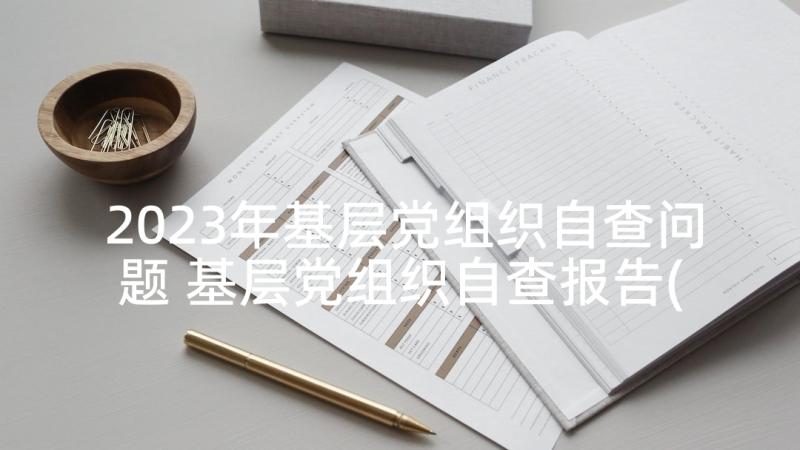 2023年基层党组织自查问题 基层党组织自查报告(通用5篇)