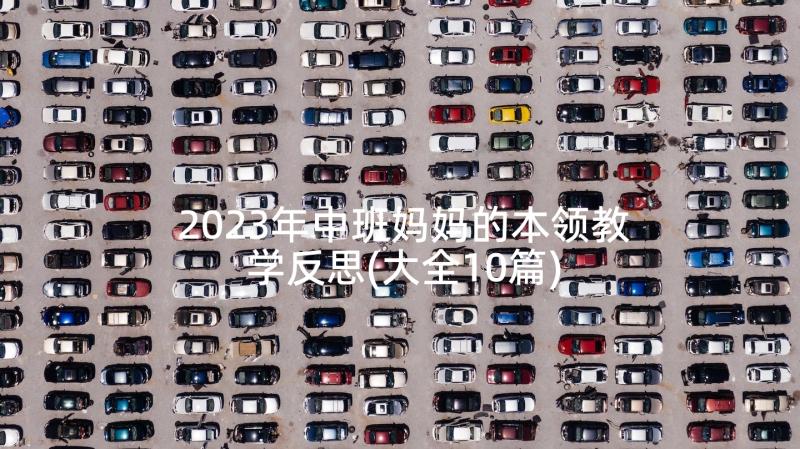 2023年中班妈妈的本领教学反思(大全10篇)