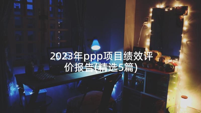 2023年ppp项目绩效评价报告(精选5篇)