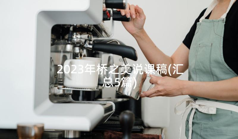 2023年桥之美说课稿(汇总5篇)