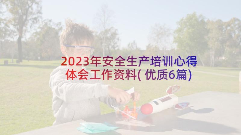 2023年安全生产培训心得体会工作资料(优质6篇)