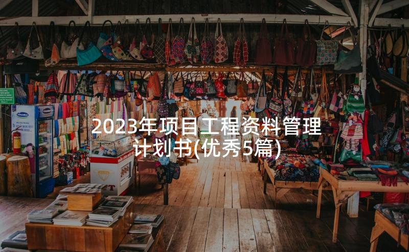 2023年项目工程资料管理计划书(优秀5篇)