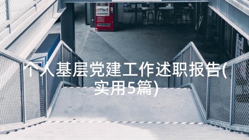 个人基层党建工作述职报告(实用5篇)