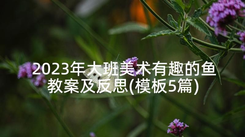 2023年大班美术有趣的鱼教案及反思(模板5篇)