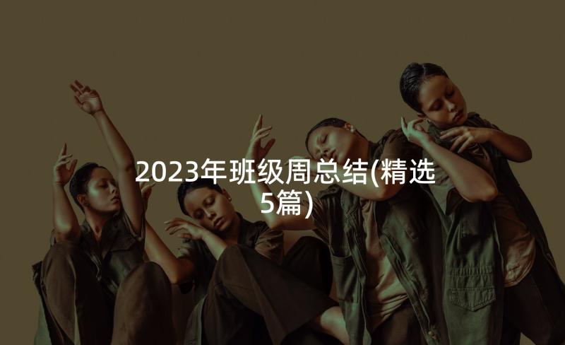 2023年班级周总结(精选5篇)