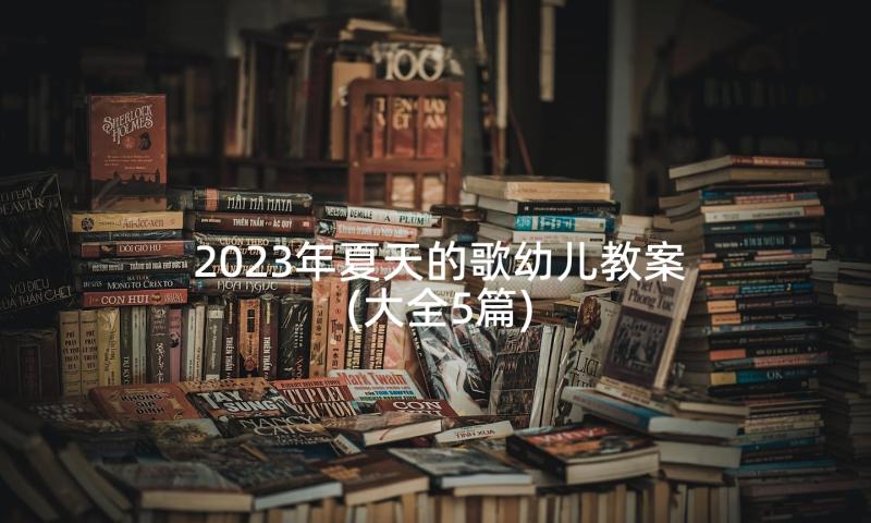 2023年夏天的歌幼儿教案(大全5篇)