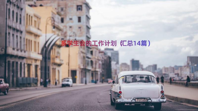 系学生会的工作计划（汇总14篇）