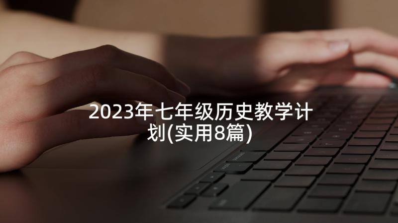 2023年七年级历史教学计划(实用8篇)