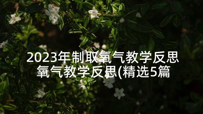 2023年制取氧气教学反思 氧气教学反思(精选5篇)